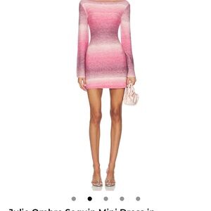 Lovers and friends Pink Ombre Long-Sleeve Sequin Mini Dress